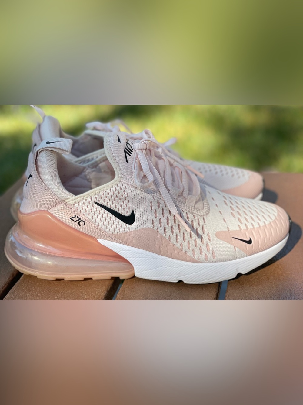 Nike Air Max 270 Pink White Black Women’s Sneakers Size 7.5 - Picture 5 of 8